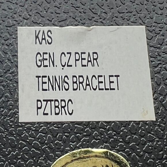 Vintage Gold Tone/Plated Cubic Zirconia Tennis Bracelet Snake Style Chain New - Picture 10 of 11